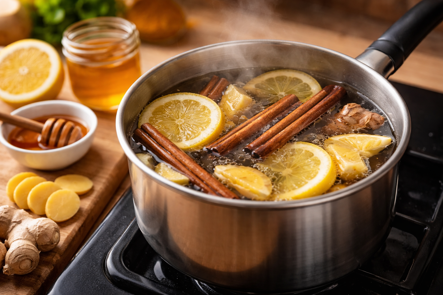 Calentar canela con cáscara de limón y jengibre por qué lo